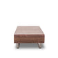 HomeRoots 14" Veneer and Steel Coffee Table With Walnut Finish