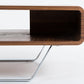 HomeRoots 14" Veneer and Steel Coffee Table With Walnut Finish