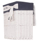 HomeRoots 14" x 17.5" x 19.5" WhiteBlueRectangularWillow Basket Set of 5