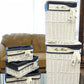 HomeRoots 14" x 17.5" x 19.5" WhiteBlueRectangularWillow Basket Set of 5