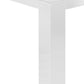 HomeRoots 140" Solid Wood and Metal Dining Table in White Finish