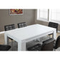 HomeRoots 140" Solid Wood and Metal Dining Table in White Finish