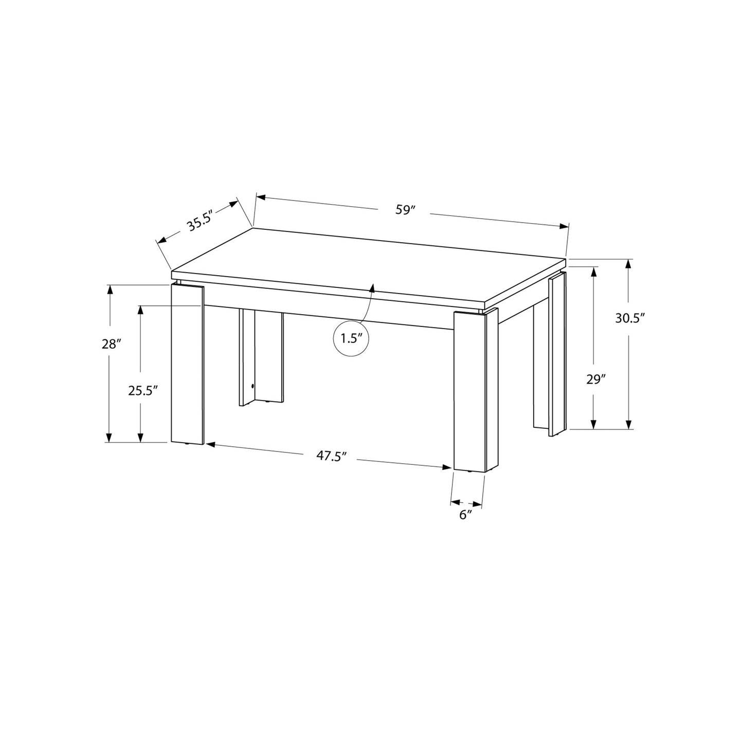 HomeRoots 140" Solid Wood and Metal Dining Table in White Finish