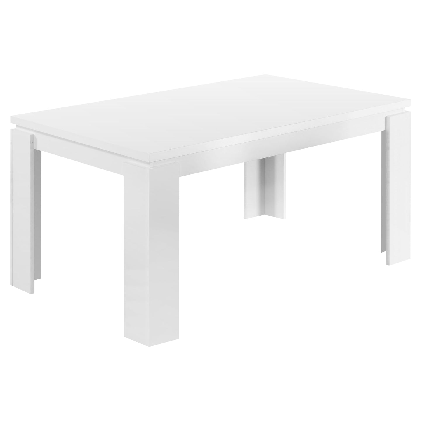 HomeRoots 140" Solid Wood and Metal Dining Table in White Finish