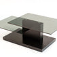 HomeRoots 15" Black Oak MDF and Glass Coffee Table