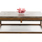 HomeRoots 15' Concrete and Metal Coffee Table