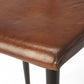 HomeRoots 15" Faux Leather Side Chair in Brown Finish