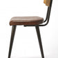 HomeRoots 15" Faux Leather Side Chair in Brown Finish