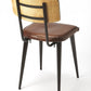 HomeRoots 15" Faux Leather Side Chair in Brown Finish