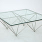 HomeRoots 15' Glass and Stainless Coffee Table