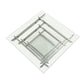HomeRoots 15' Glass and Stainless Steel Square Coffee Table