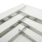 HomeRoots 15' Glass and Stainless Steel Square Coffee Table