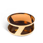 HomeRoots 15" Gold Steel and Glass Round Coffee Table
