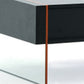 HomeRoots 15" MDF and Glass Floating Coffee Table in Black Finish