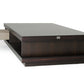 HomeRoots 15" Oak and Grey Gloss Veneer Coffee Table