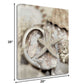 HomeRoots 15" Sandy Starfish and Seashells 1 Giclee Wrap Canvas Wall Art