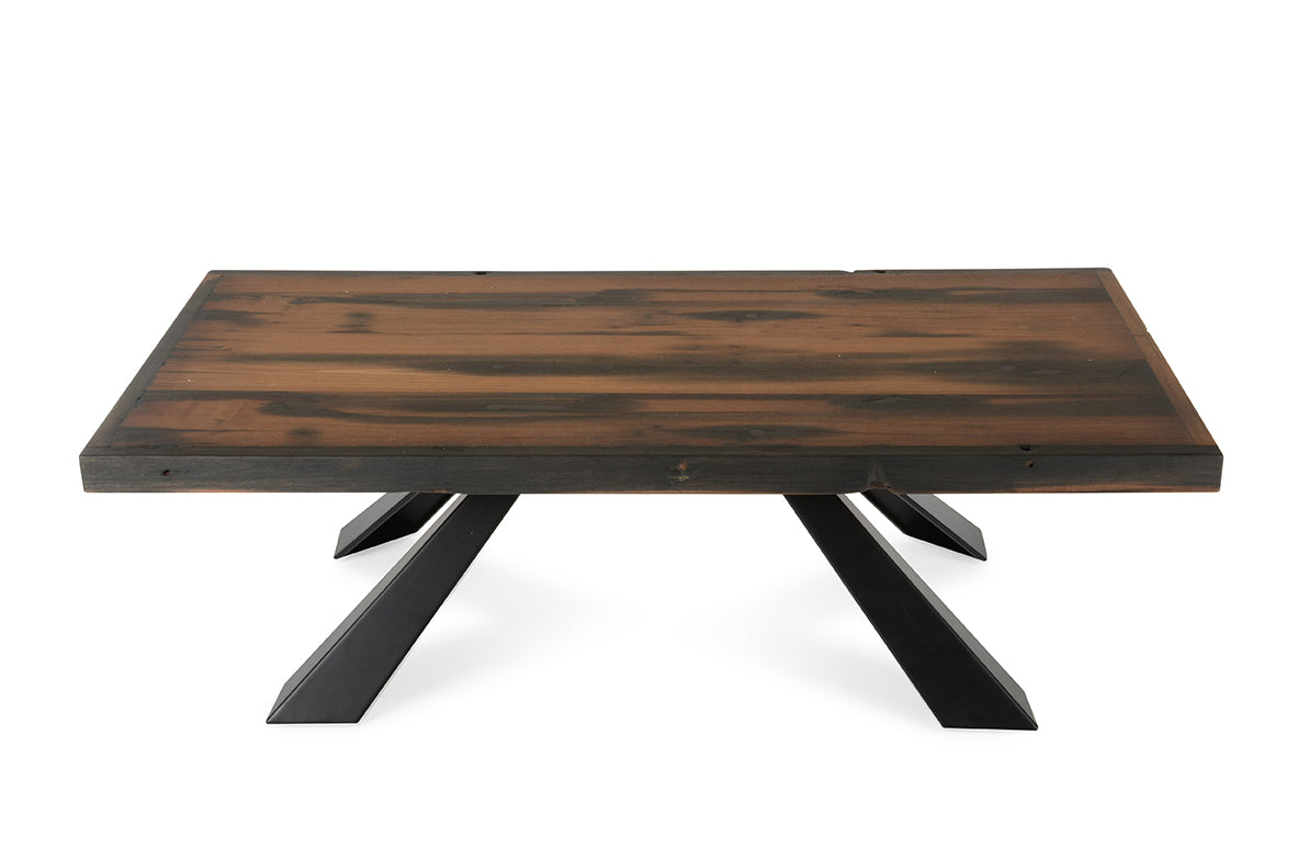 HomeRoots 15" Ship Wood and Metal Coffee Table in Brown Finish