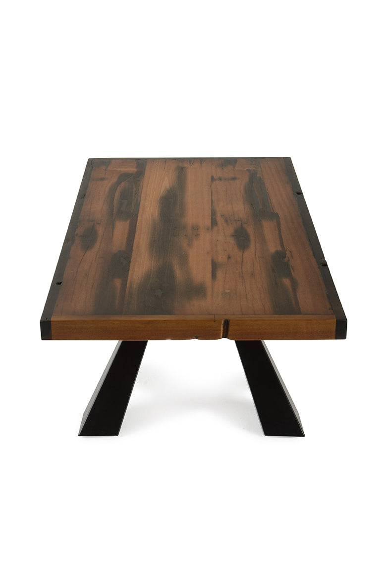 HomeRoots 15" Ship Wood and Metal Coffee Table in Brown Finish