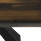 HomeRoots 15" Ship Wood and Metal Coffee Table in Brown Finish
