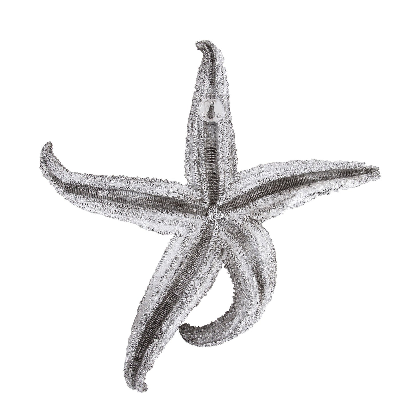 HomeRoots 15' Silver Pewter Textured Starfish Wall Art