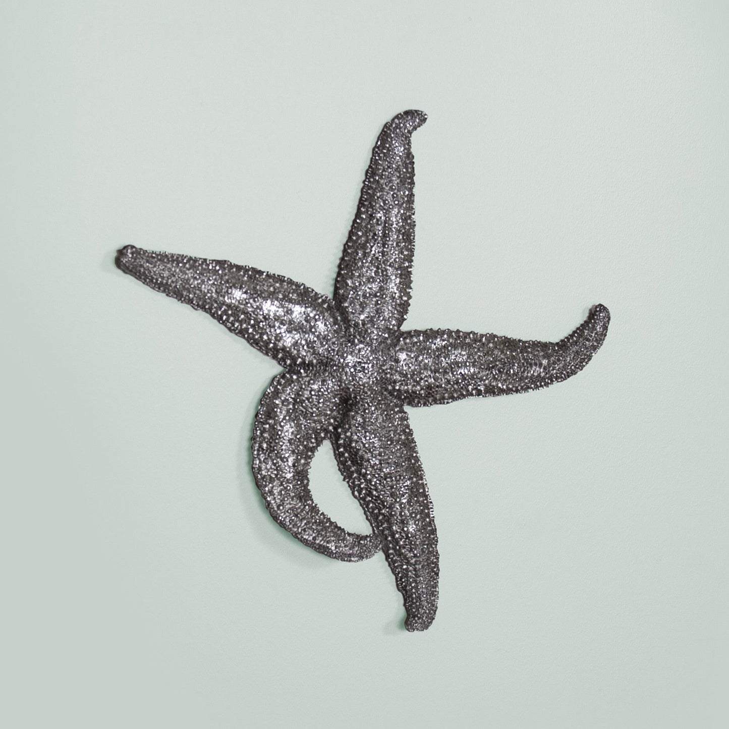HomeRoots 15' Silver Pewter Textured Starfish Wall Art