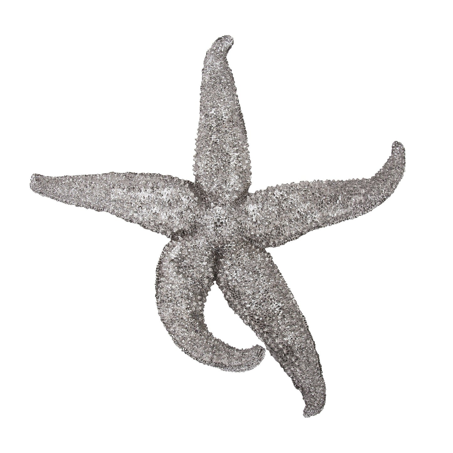 HomeRoots 15' Silver Pewter Textured Starfish Wall Art
