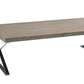 HomeRoots 15" Veneer and Steel Coffee Table in Antique Ash Finish