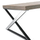 HomeRoots 15" Veneer and Steel Coffee Table in Antique Ash Finish