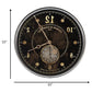 HomeRoots 15" Vintage Look Black Wall Clock