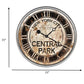 HomeRoots 15" Vintage NYC Central Park Wall Clock