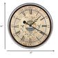 HomeRoots 15" Vintage Wedgwood Blue and Taupe Wall Clock
