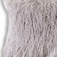 HomeRoots 15" x 15" x 2" Gray Brisa Sheepskin Square Chair Pad