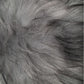 HomeRoots 15" x 15" x 2" Sheepskin Square Chair Pad in Metallic Silver Finish