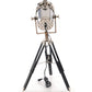 HomeRoots 15.5" x 15.5" x 29" Alum Spot Light On Wooden Stand