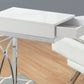 HomeRoots 15.75" x 10.25" x 24.5" Drawer Accent Table in White Finish
