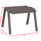 HomeRoots 16" Aluminum End Table in Taupe Finish