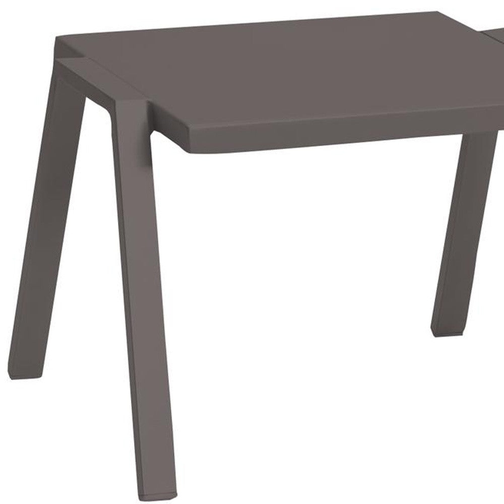 HomeRoots 16" Aluminum End Table in Taupe Finish