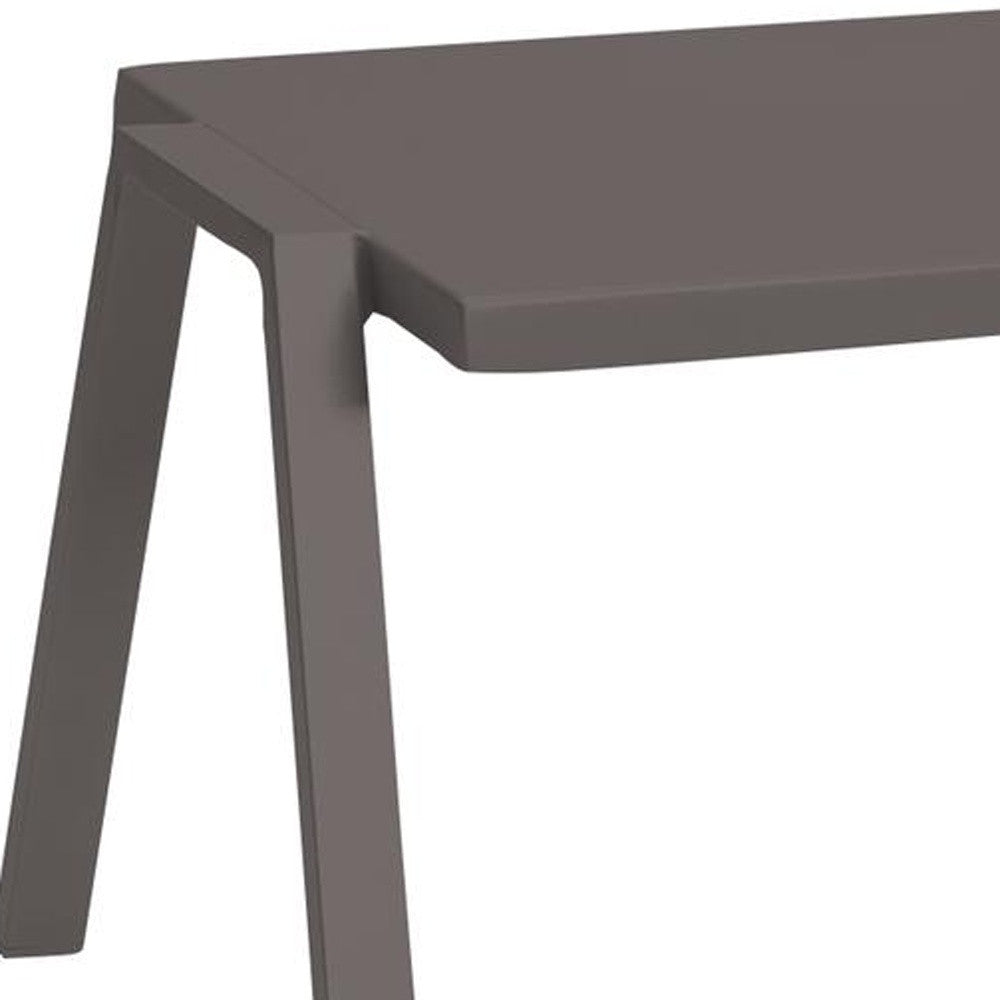 HomeRoots 16" Aluminum End Table in Taupe Finish