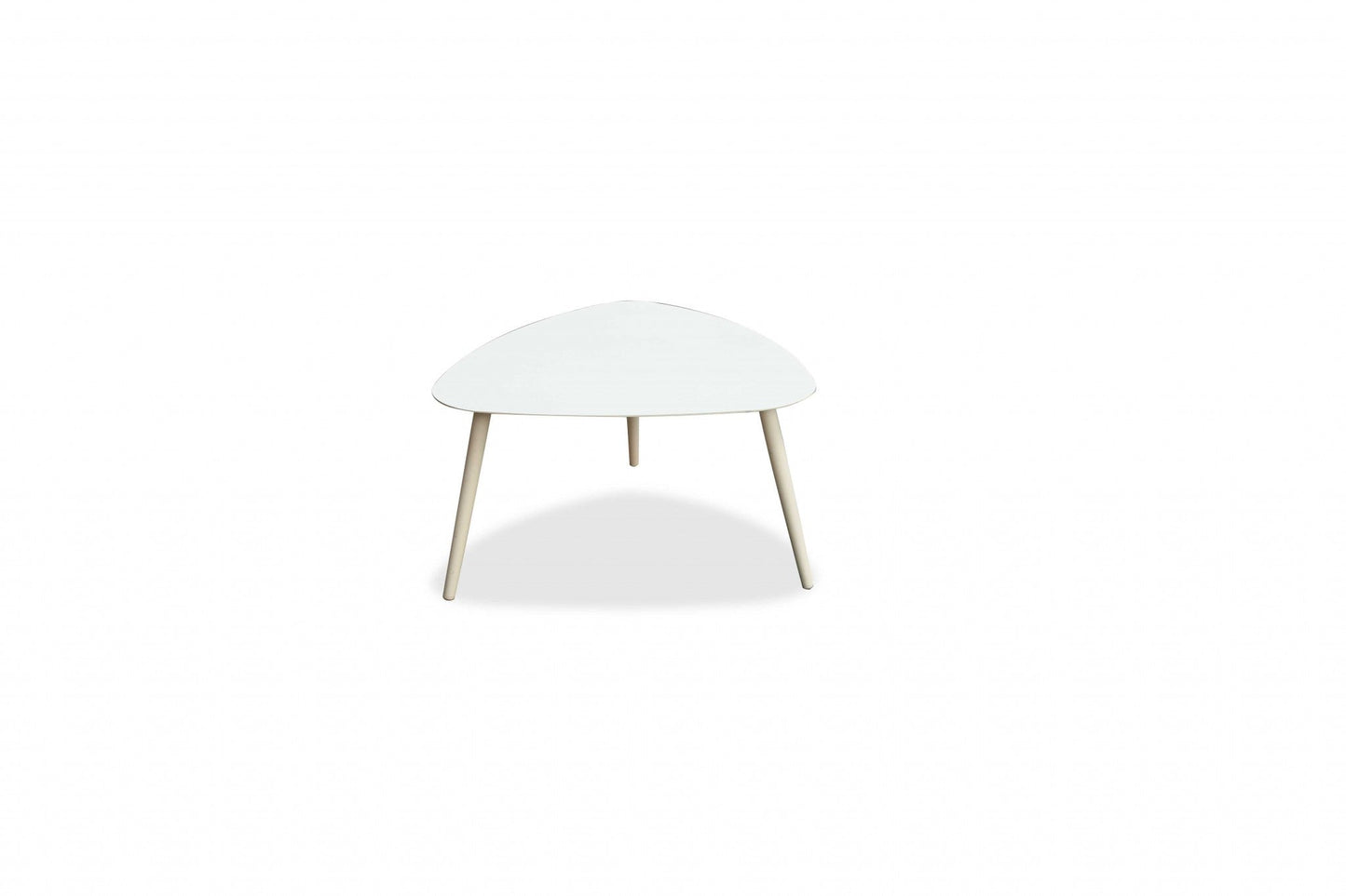 HomeRoots 16" Aluminum End Table in White Finish