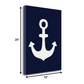 HomeRoots 16" Anchor's Down Giclee Wrap Canvas Wall Art