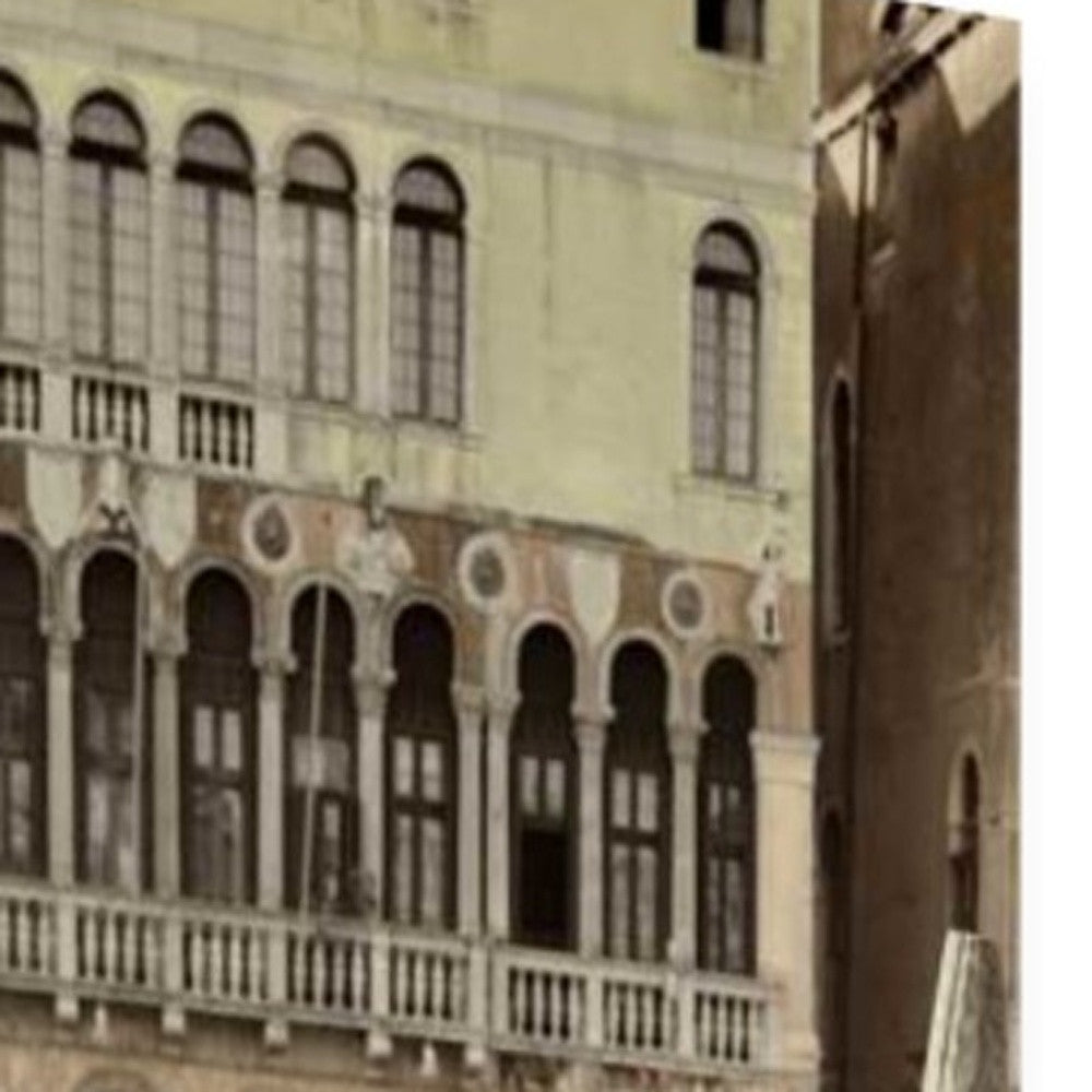 HomeRoots 16" Ancient Venetian Gondola Boatyard Giclee Wrap Canvas Wall Art