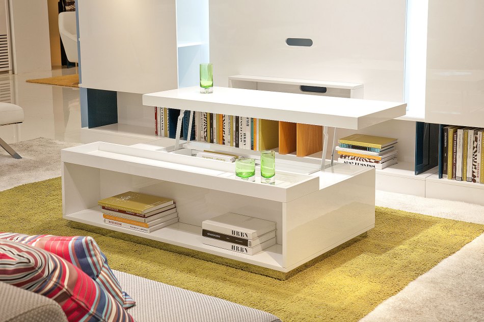 HomeRoots 16" Coffee Table in White Finish