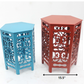 HomeRoots 16" End Tables Set in Red Finish