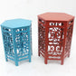 HomeRoots 16" End Tables Set in Red Finish