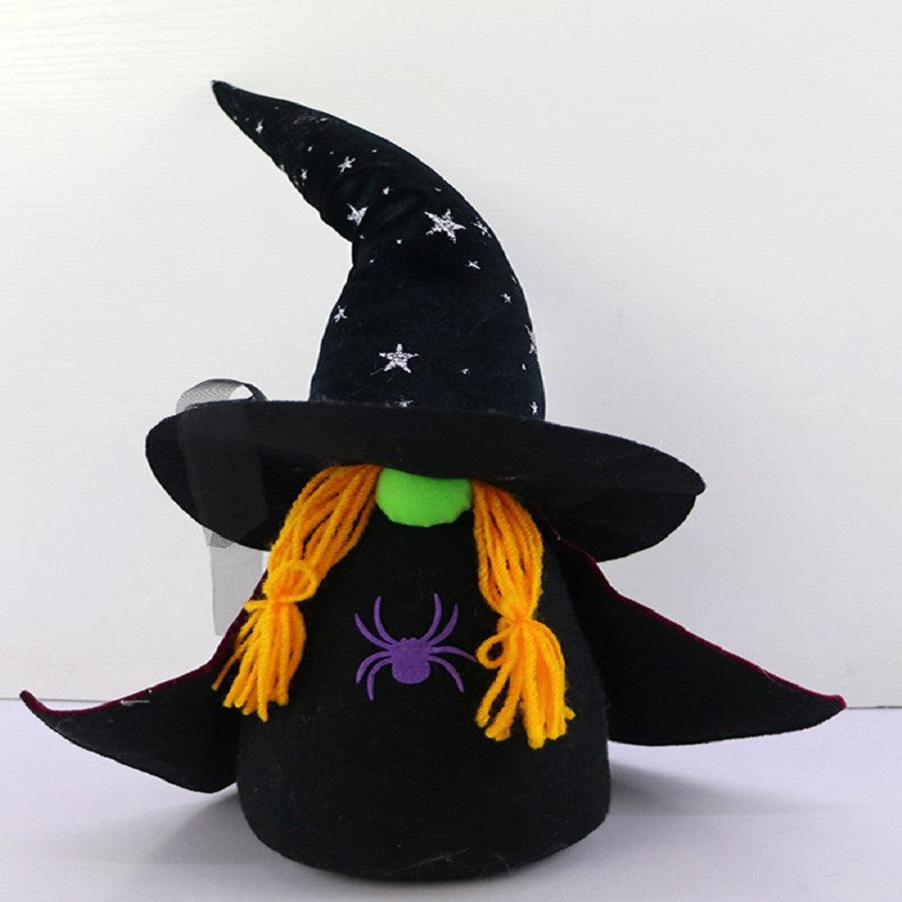 HomeRoots 16" Halloween Witch Gnome Sculpture
