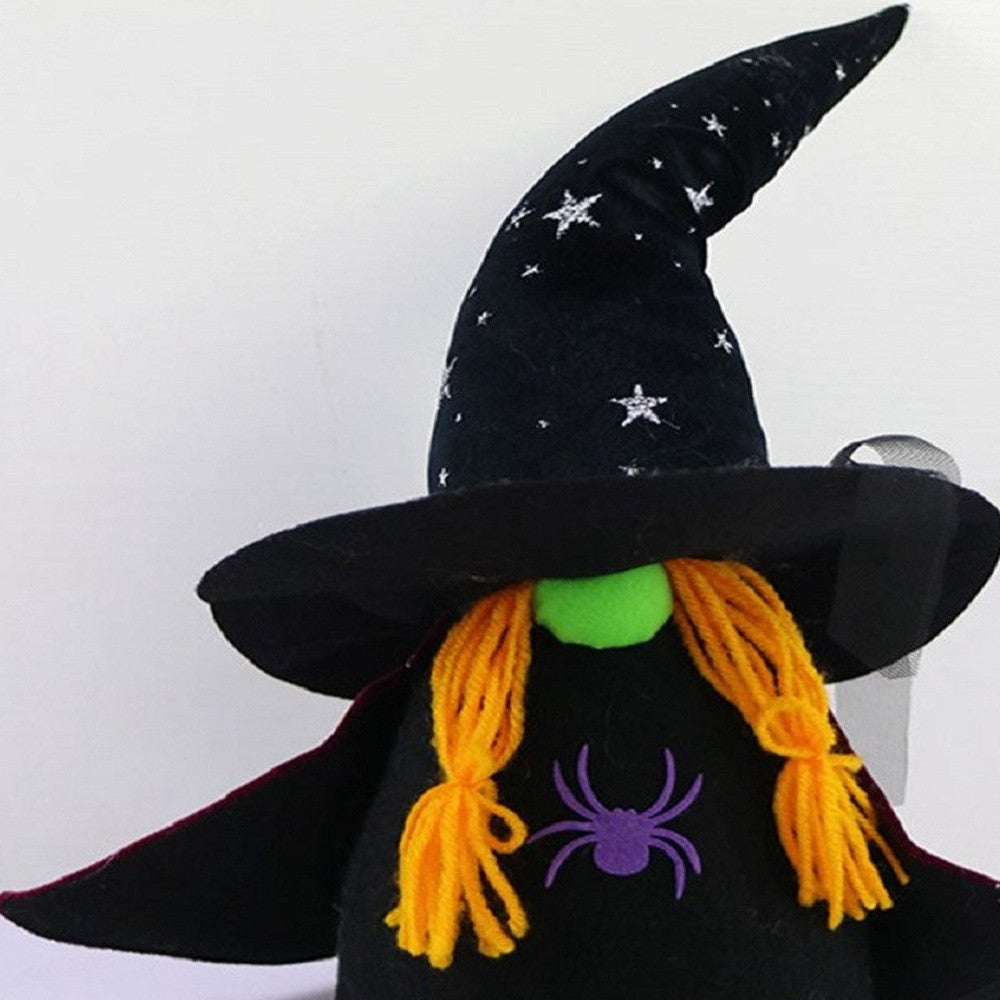 HomeRoots 16" Halloween Witch Gnome Sculpture