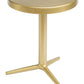 HomeRoots 16" Minimalist Steel Accent Table in Gold Finish