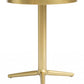 HomeRoots 16" Minimalist Steel Accent Table in Gold Finish