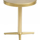 HomeRoots 16" Minimalist Steel Accent Table in Gold Finish