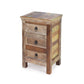 HomeRoots 16" Modern Three Drawer Accent Chest With Rustic Finish